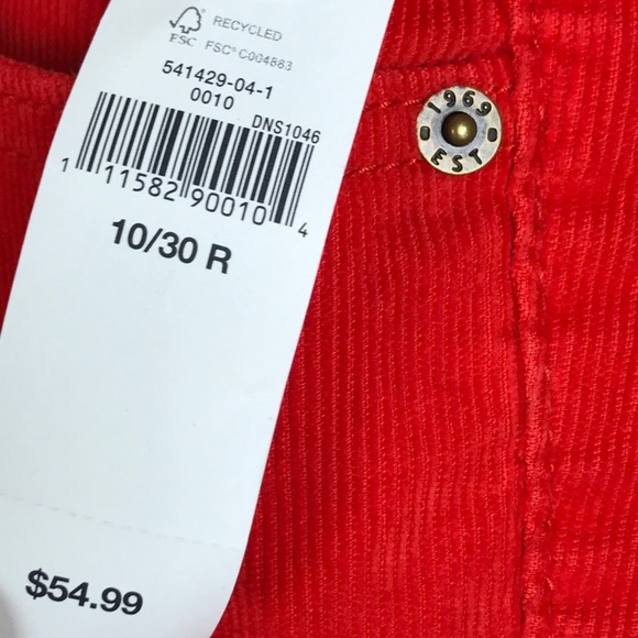 Gap Orange Red Premium Skinny Cords Pants 10 *Read - Picture 7 of 8